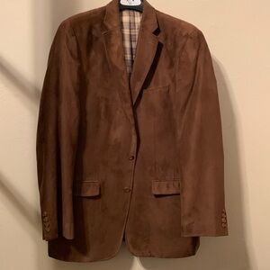 Ralph Lauren Brown Faux Suede Blazer 42L